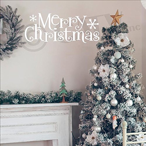 Amazon.com: Merry Christmas Holiday Vinyl Lettering Wall Decal
